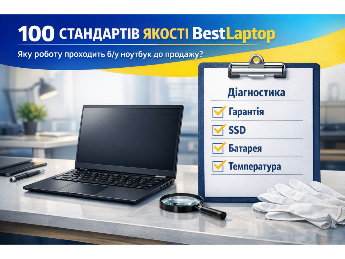 100 стандартів якості BestLaptop: яку роботу проходить б/в ноутбук до продажу